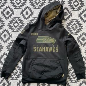 Youth Seahawks Salute to Service Sweatshirt (Black)